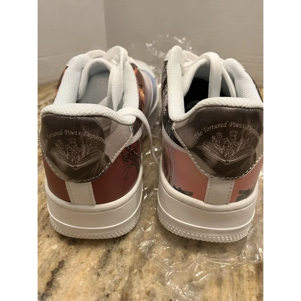 Rare Taylor Swift White Sneaker Size 42 US Custom Reputation Themed Graphic